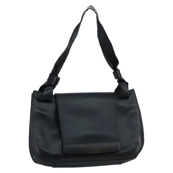 Gucci Handbags - GUCCI Shoulder Bag Leather Black 105375 Auth